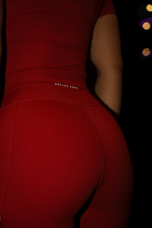 THE ACTIVE CHERRY RED- LEGGING